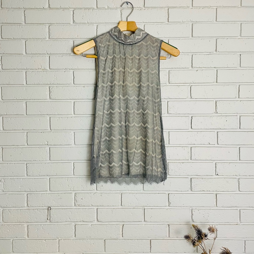 Banana Republic lace overlay tank